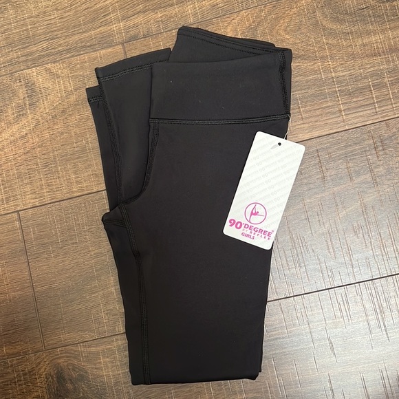 90 degree by reflex girls fleece lining cozy leggings (7-8) - Picture 1 of 8